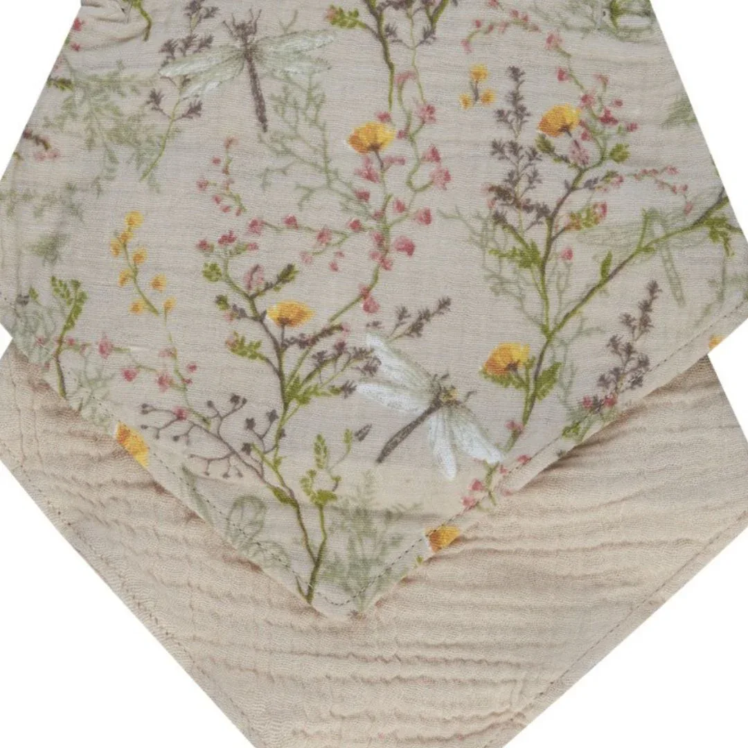 KikkaBoo® Muslin bibs set 2 pcs Secret Garden Beige - Image 5