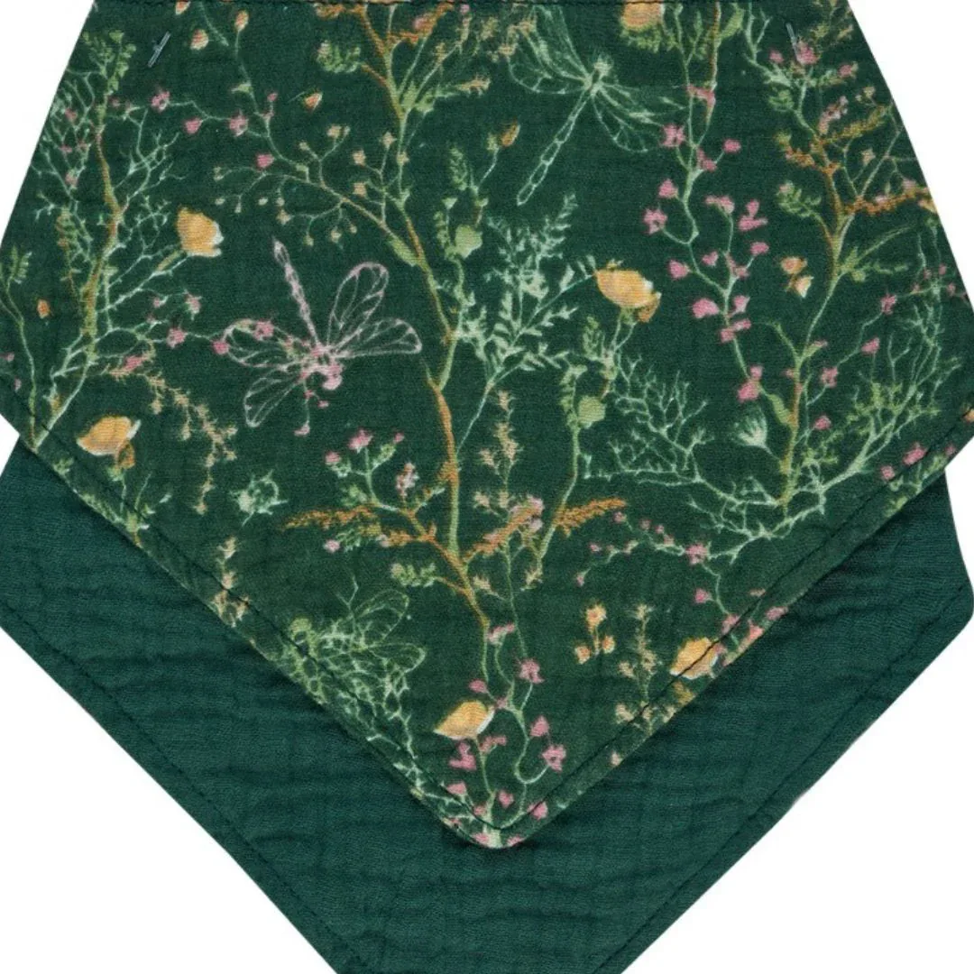 KikkaBoo® Muslin bibs set 2 pcs Secret Garden Green - Image 5
