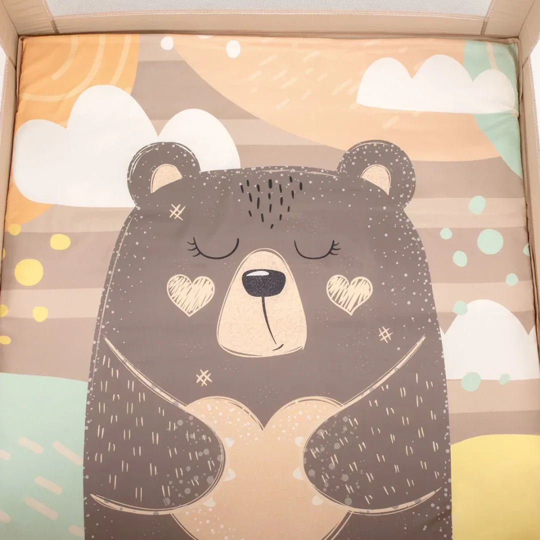 KikkaBoo® Playpen Enjoy 97x97 Beige Bear - Image 4