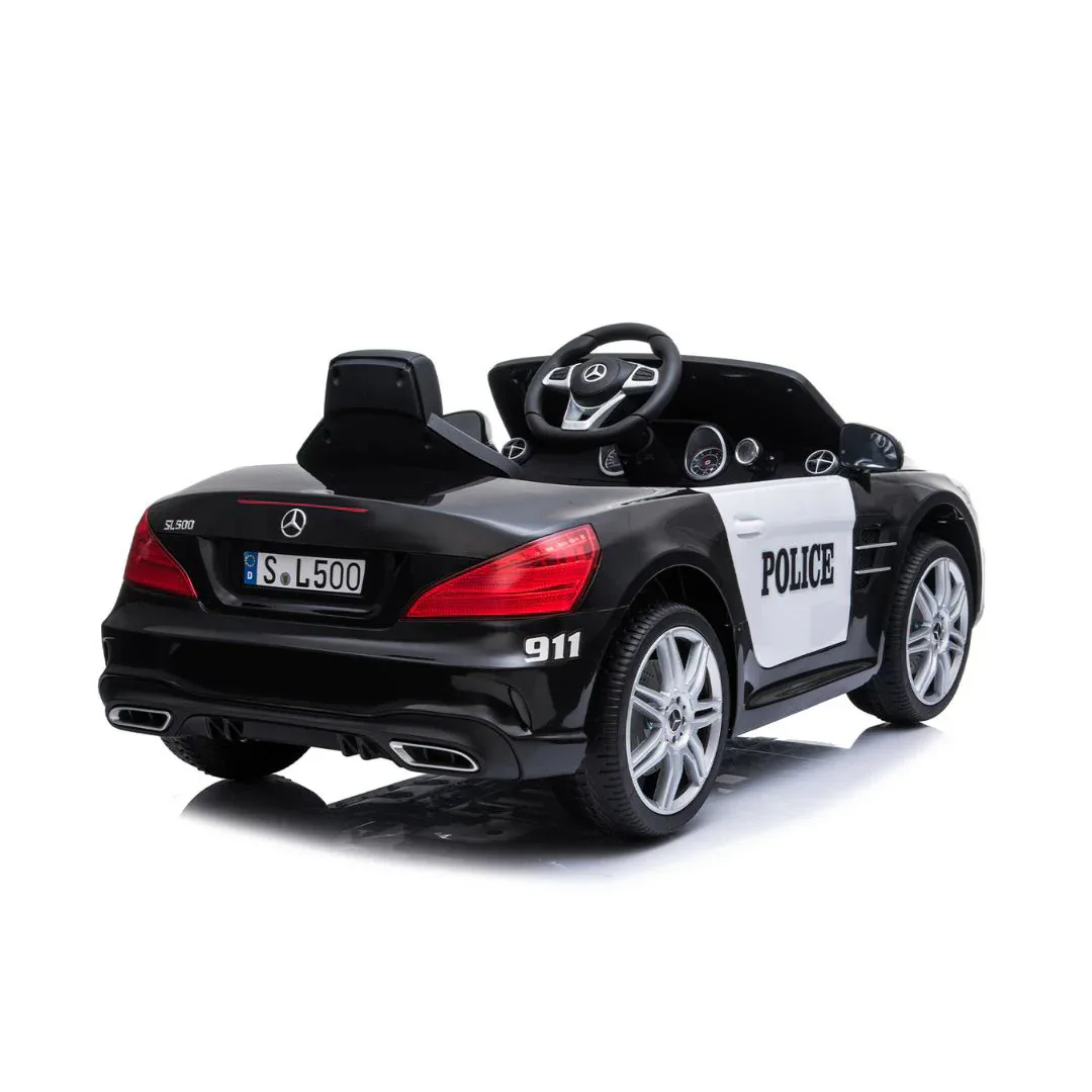 KikkaBoo® Rechargeable Car Licensed Mercedes Benz SL500 Police Black - Image 3