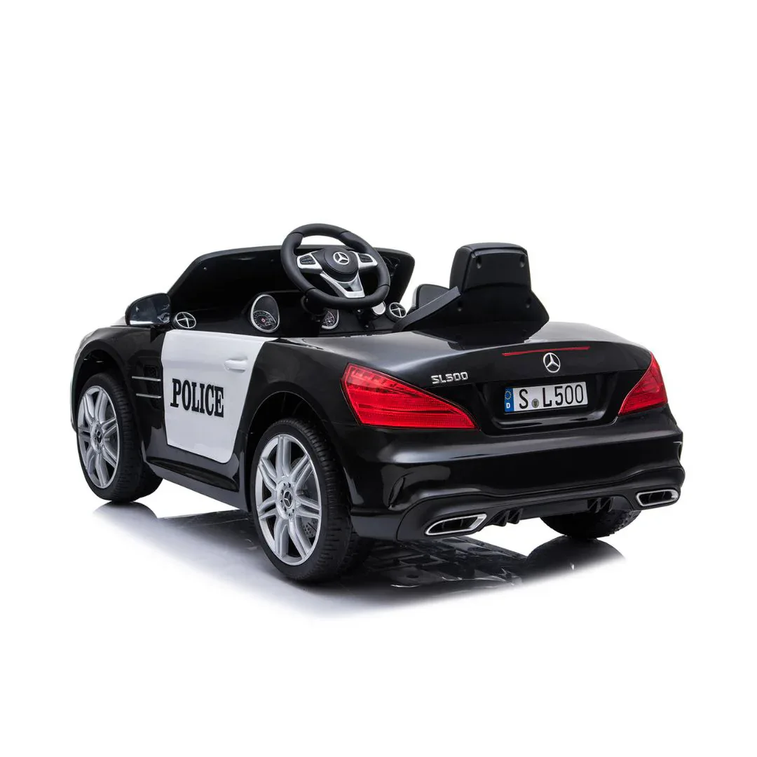 KikkaBoo® Rechargeable Car Licensed Mercedes Benz SL500 Police Black - Image 5