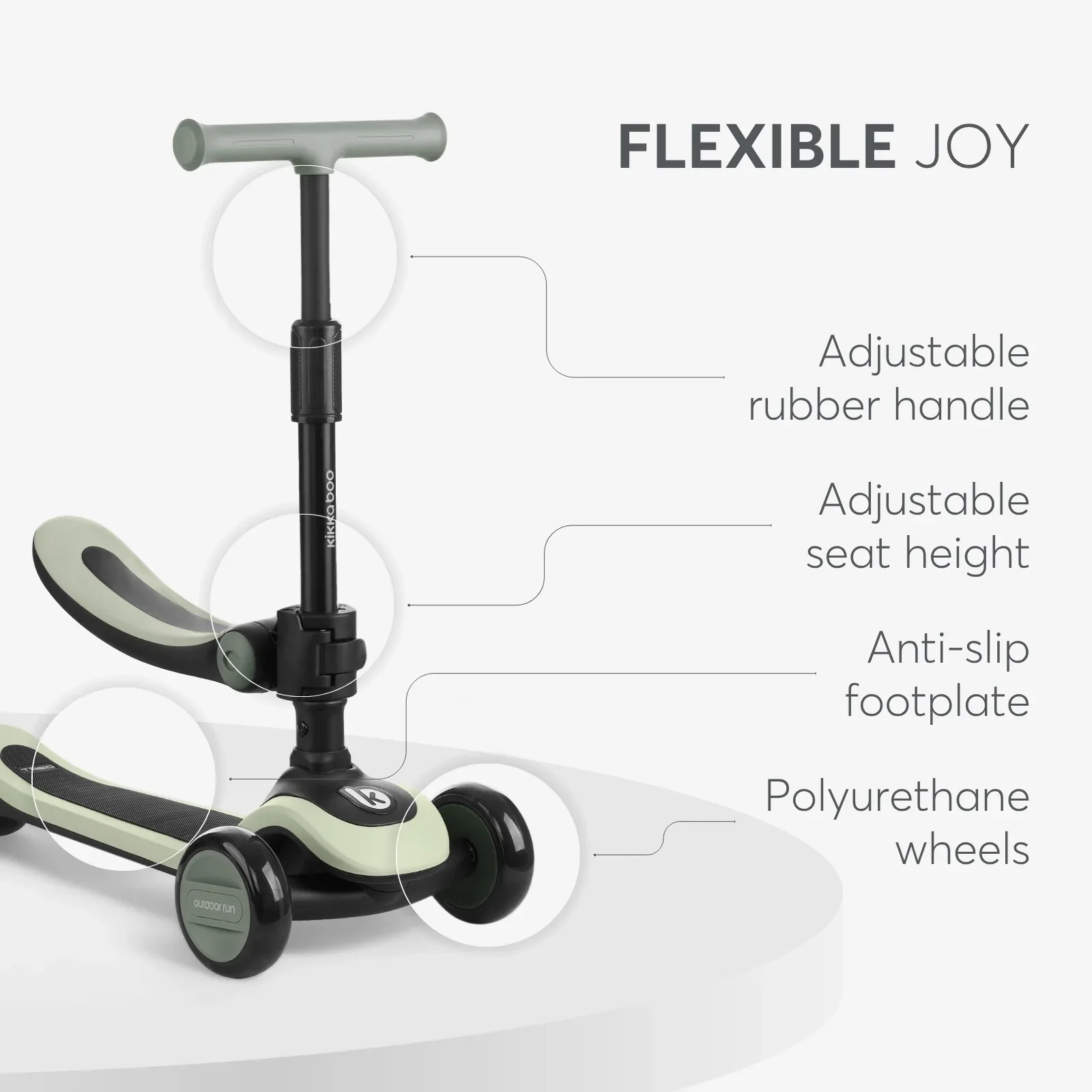 KikkaBoo® Scooter 2in1 Treo Mint - Image 6