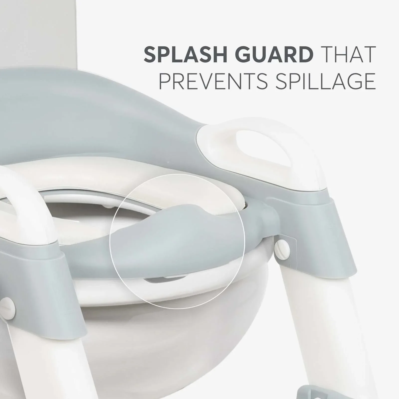KikkaBoo® Toilet seat with ladder Lea Grey - Image 8