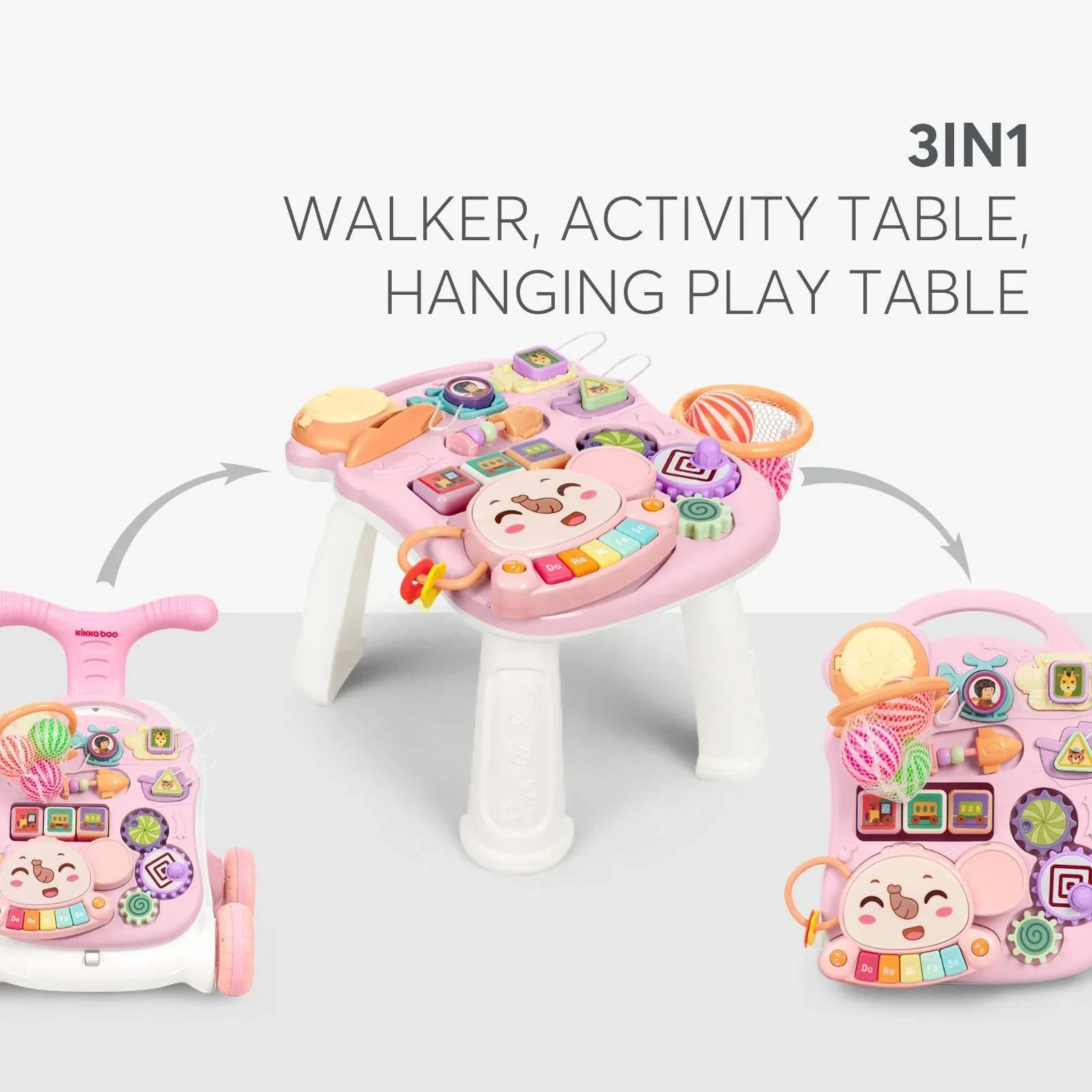 KikkaBoo® Walker 3in1 Play & Grow Pink - Image 2