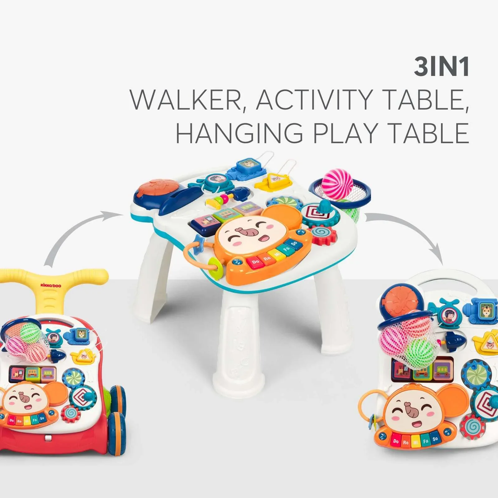 KikkaBoo® Walker 3in1 Play & Grow Red - Image 2