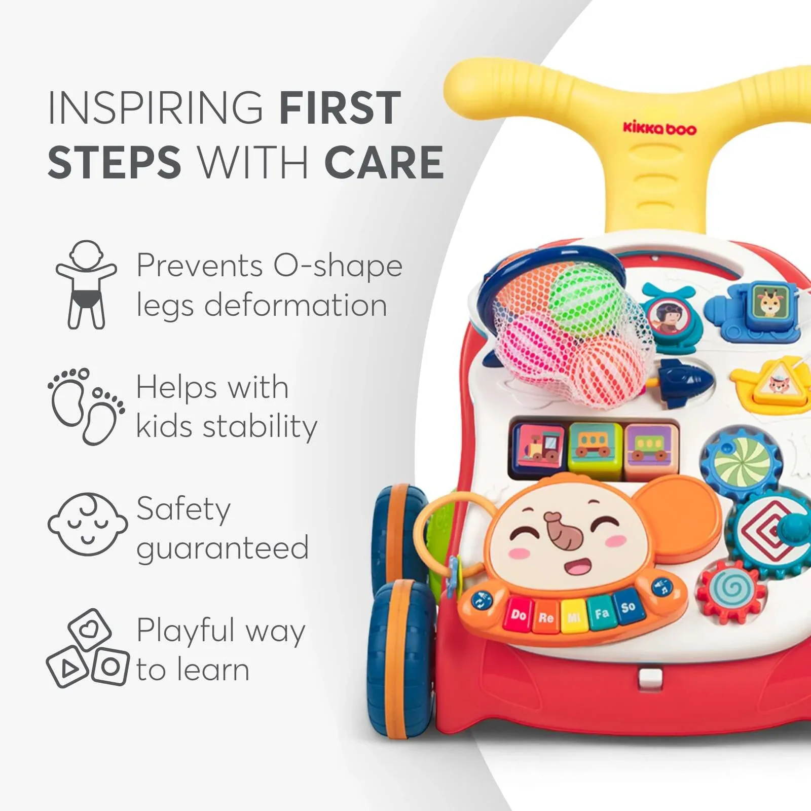 KikkaBoo® Walker 3in1 Play & Grow Red - Image 6