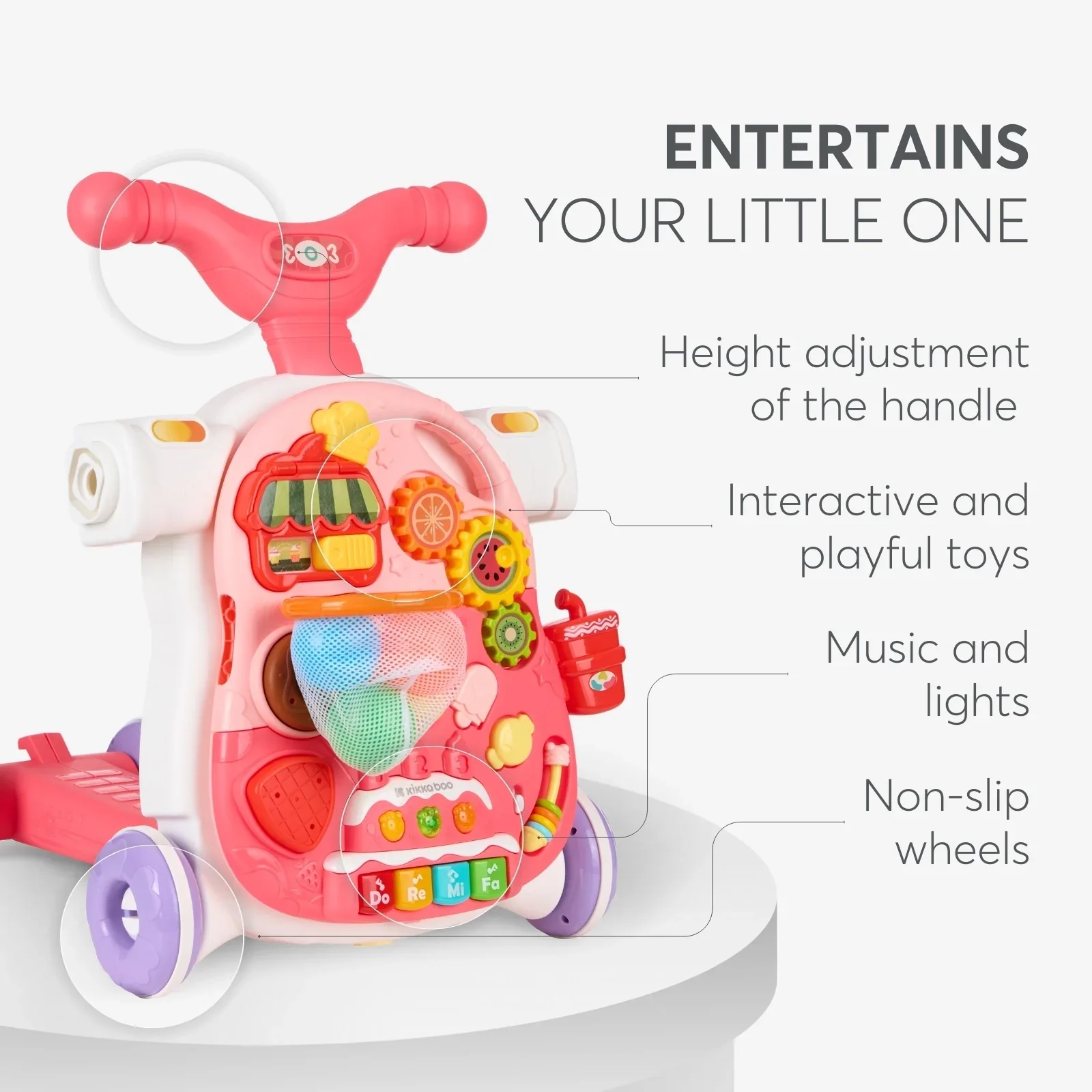 KikkaBoo® Walker 4in1 Sweet Escape Pink - Image 4