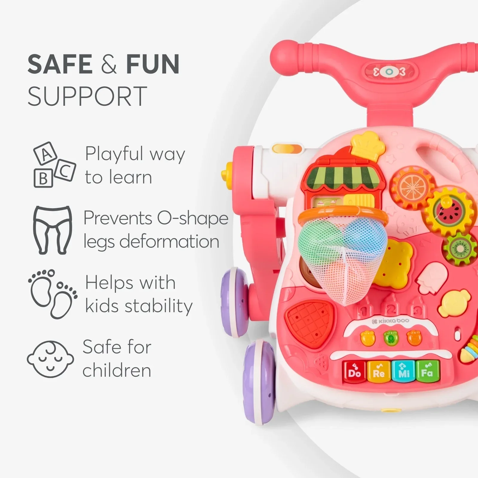 KikkaBoo® Walker 4in1 Sweet Escape Pink - Image 5
