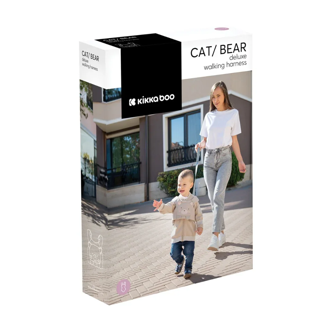 KikkaBoo® Walking harness Bear Grey - Image 2