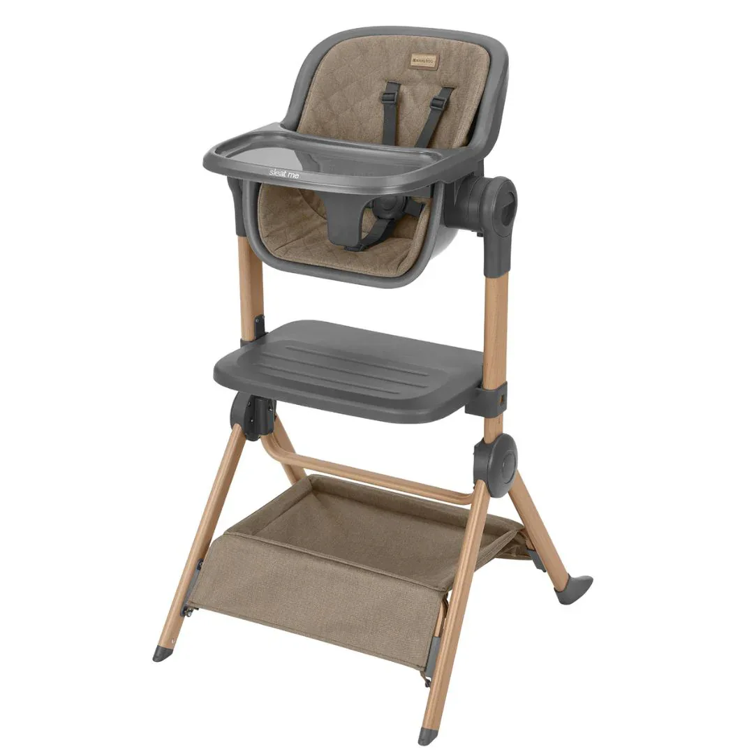 KikkaBoo® 2in1 Bedside Crib and Highchair Sleat Me Beige - Image 8