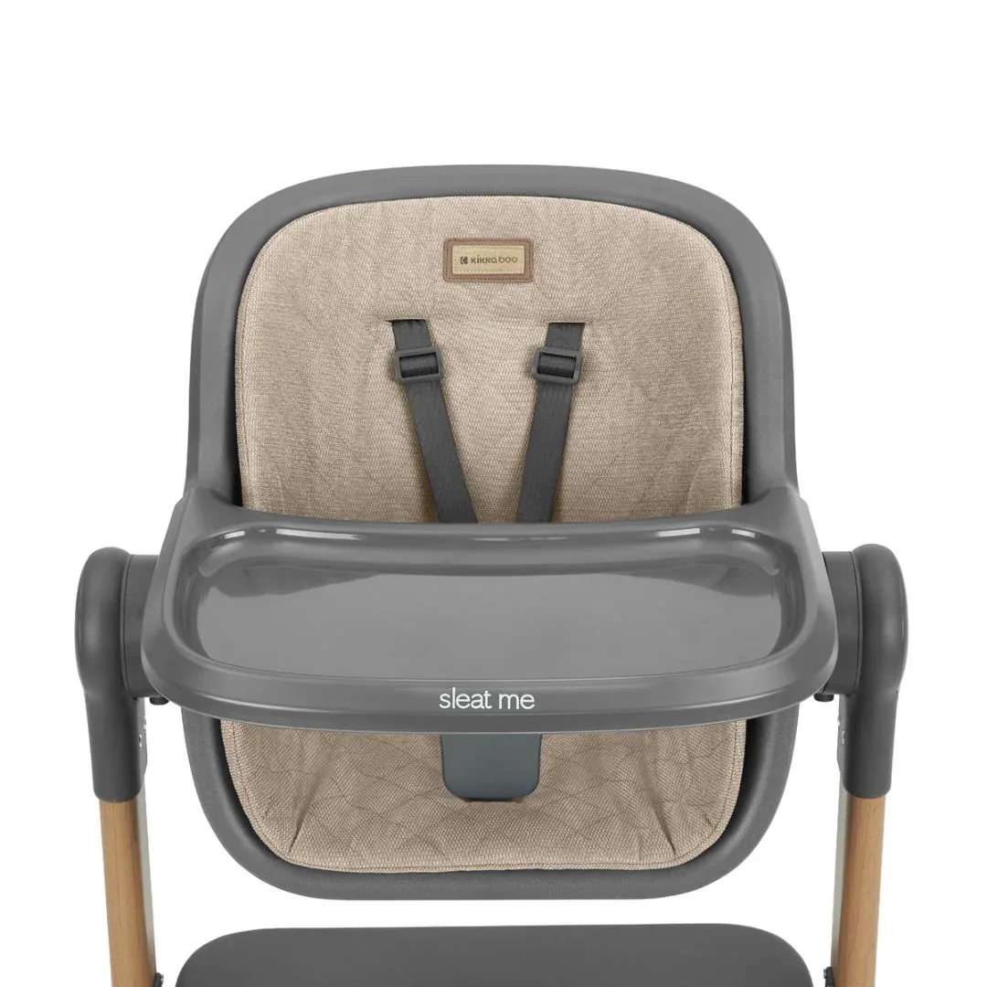 KikkaBoo® 2in1 Bedside Crib and Highchair Sleat Me Beige - Image 9