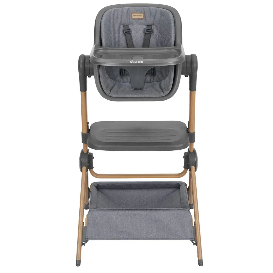 KikkaBoo® 2in1 Bedside Crib and Highchair Sleat Me Grey - Image 11