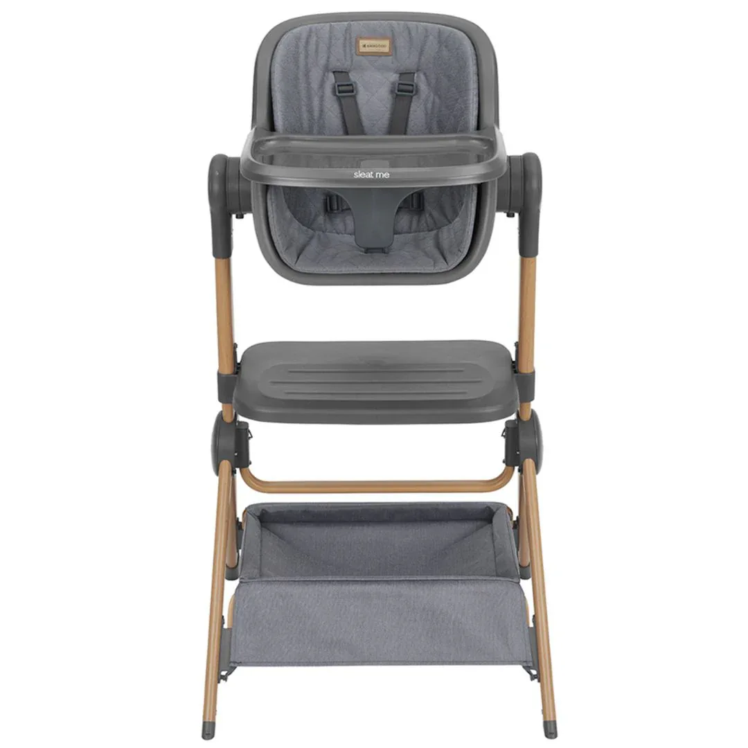 KikkaBoo® 2in1 Bedside Crib and Highchair Sleat Me Grey - Image 12