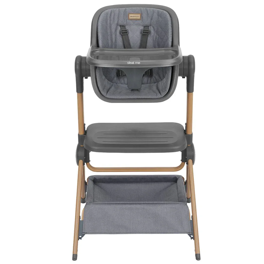 KikkaBoo® 2in1 Bedside Crib and Highchair Sleat Me Grey - Image 13