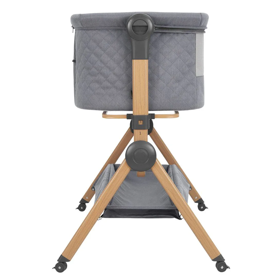 KikkaBoo® 2in1 Bedside Crib and Highchair Sleat Me Grey - Image 4