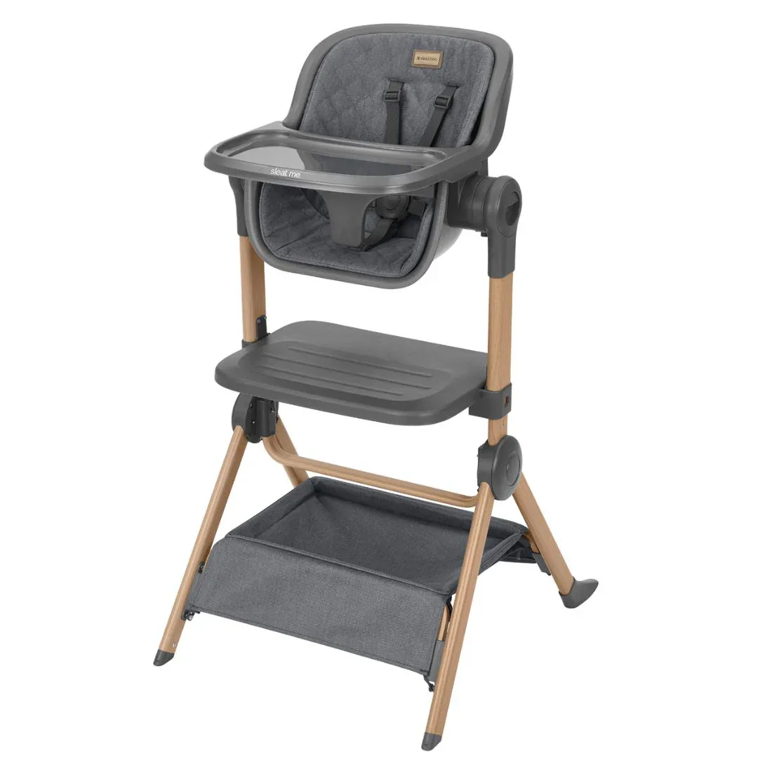 KikkaBoo® 2in1 Bedside Crib and Highchair Sleat Me Grey - Image 8