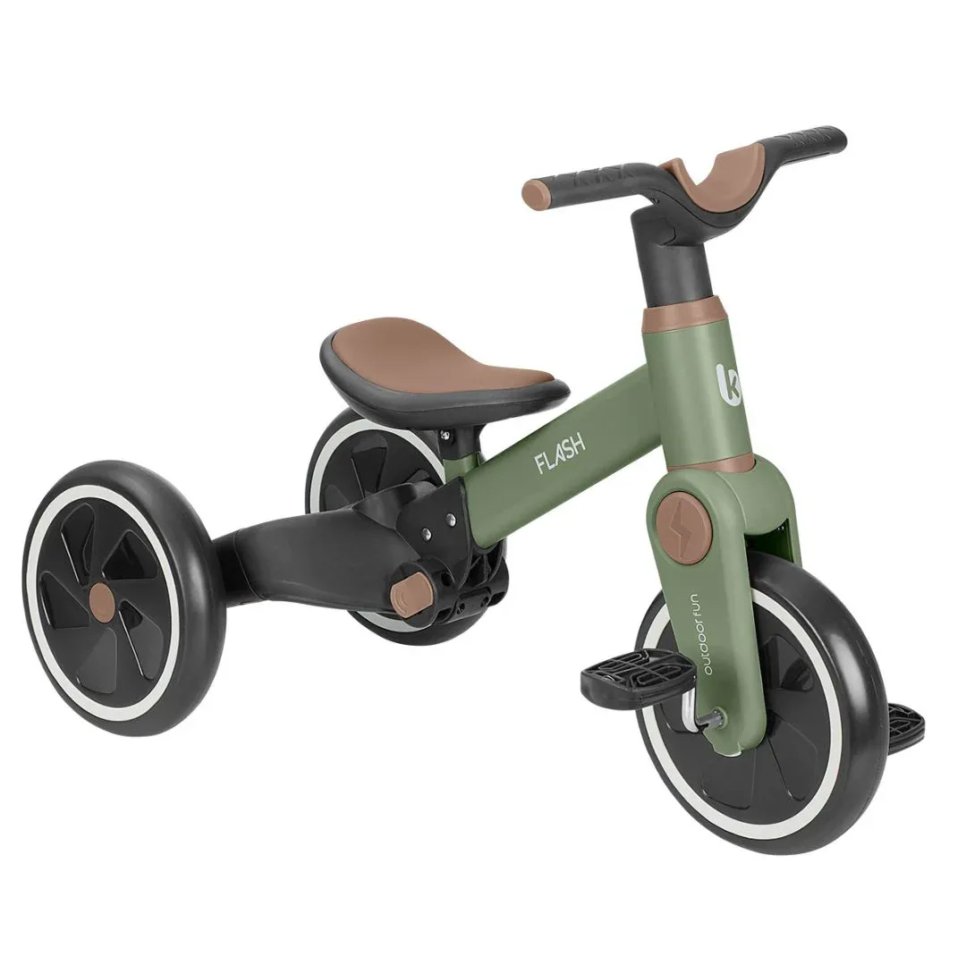 KikkaBoo® 5-in-1 Tricycle and Balance Bike Flash Army Green - Image 4