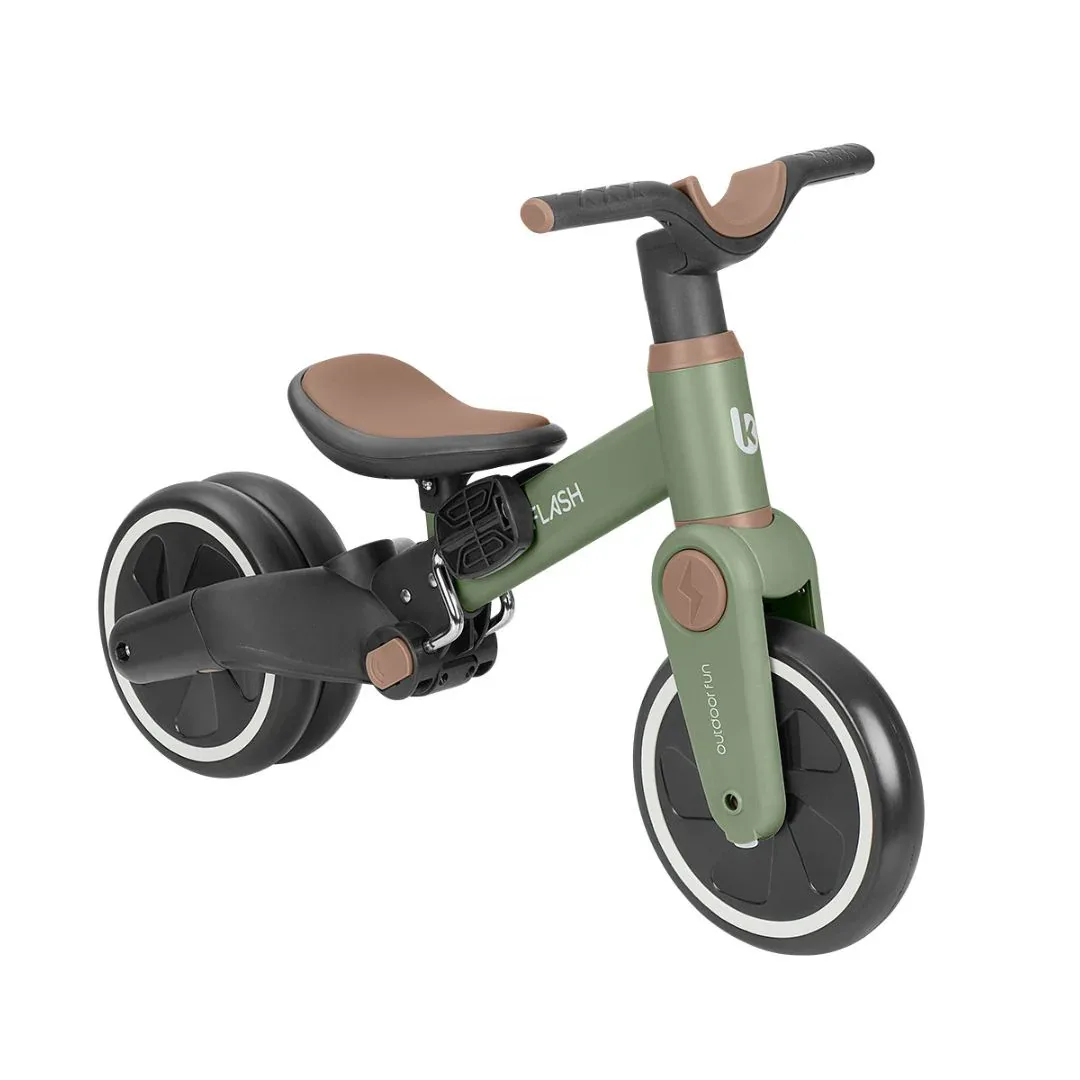 KikkaBoo® 5-in-1 Tricycle and Balance Bike Flash Army Green - Image 5