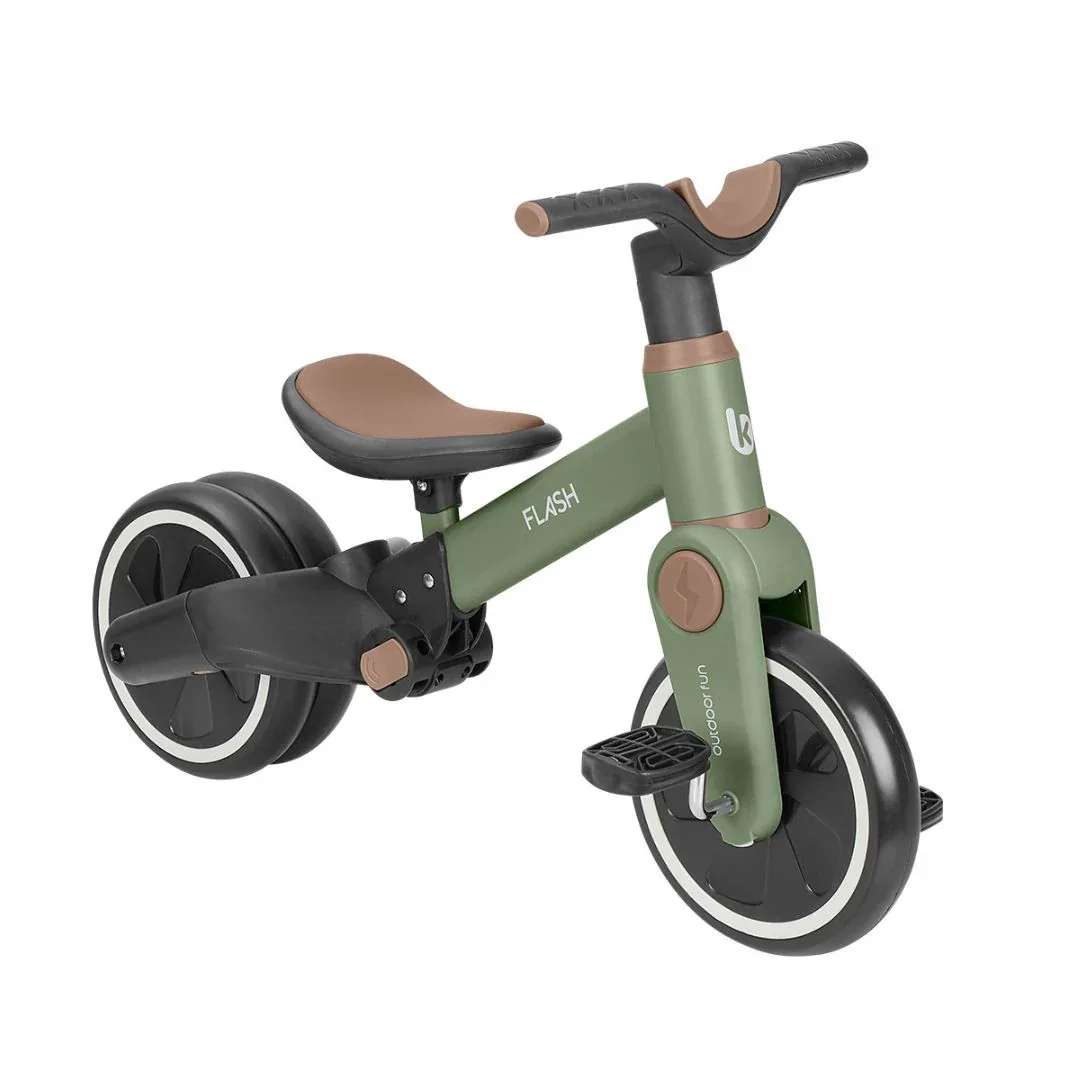 KikkaBoo® 5-in-1 Tricycle and Balance Bike Flash Army Green - Image 6