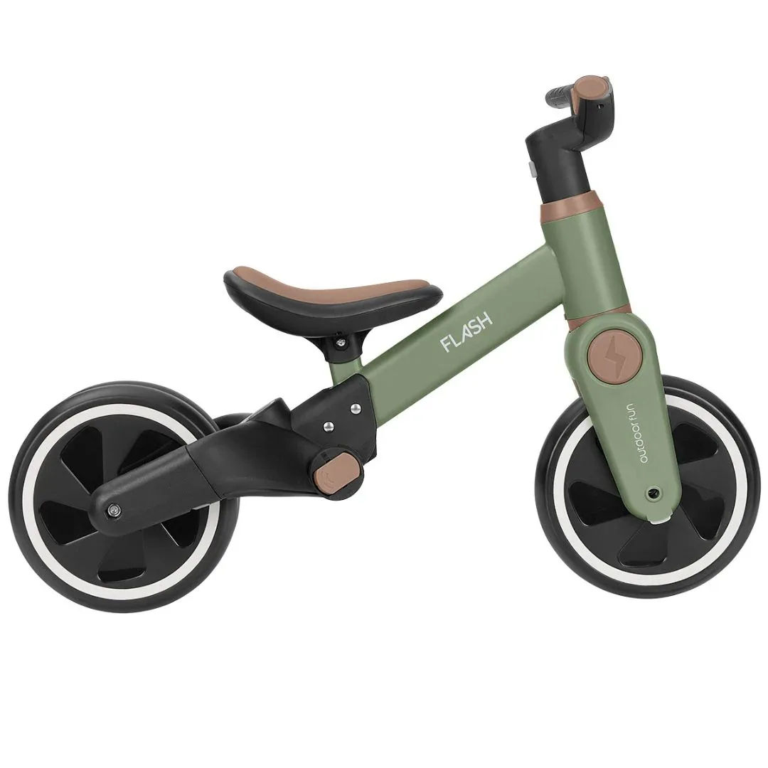 KikkaBoo® 5-in-1 Tricycle and Balance Bike Flash Army Green - Image 7