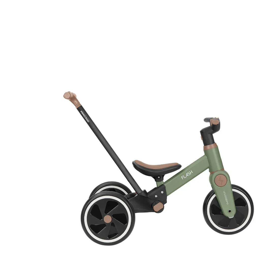 KikkaBoo® 5-in-1 Tricycle and Balance Bike Flash Army Green - Image 8