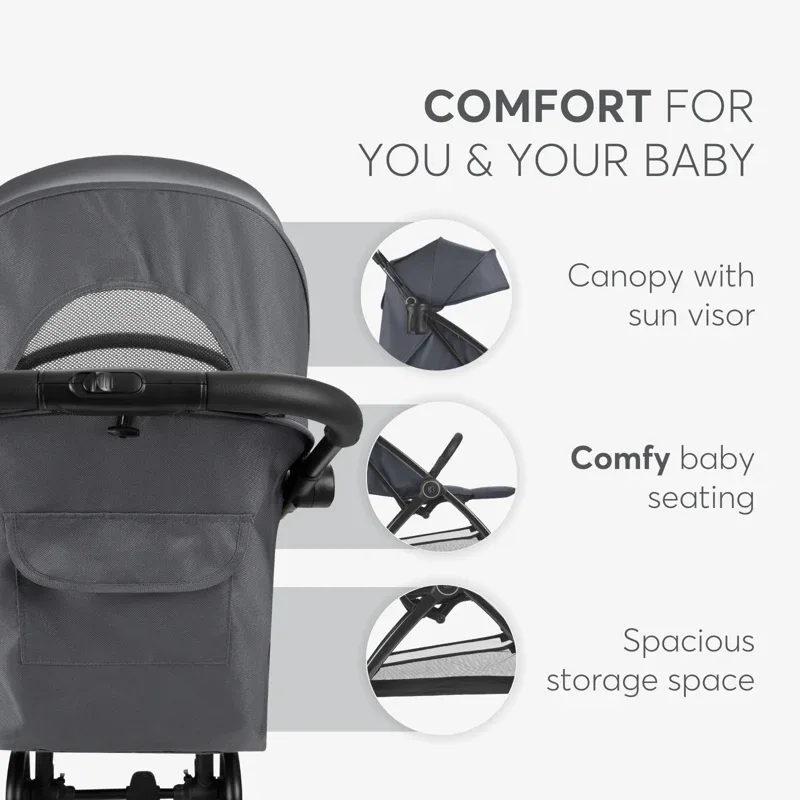 KikkaBoo® Autofolding pushchair Joy Dark Grey - Image 6