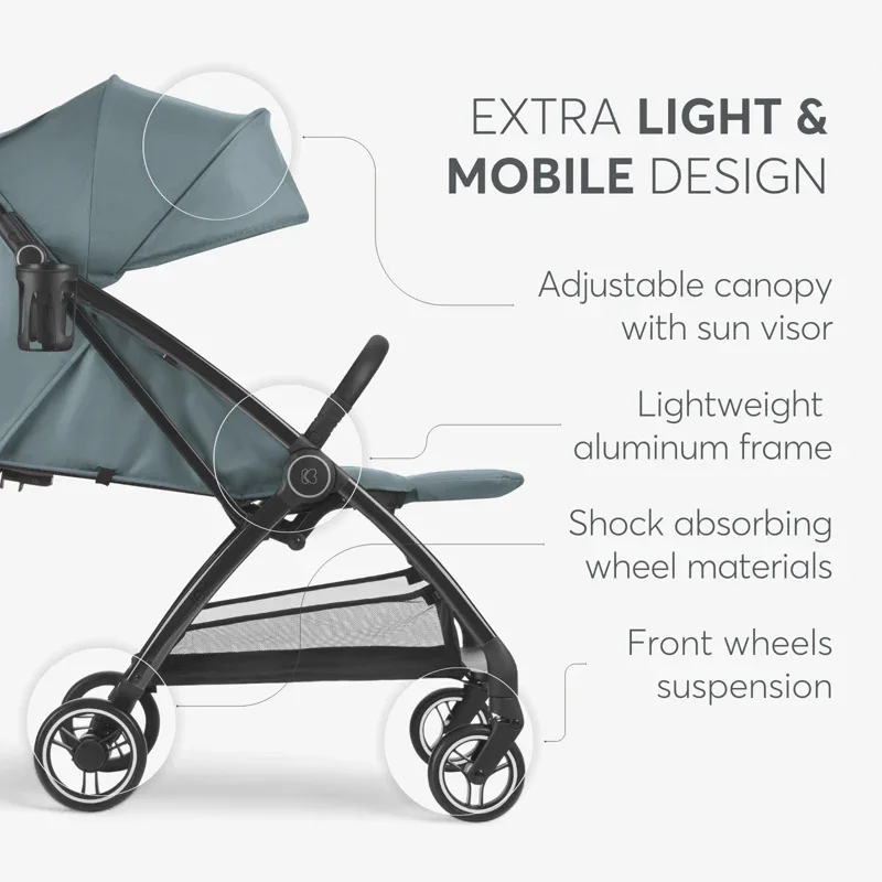 KikkaBoo® Autofolding pushchair Joy Mint - Image 10