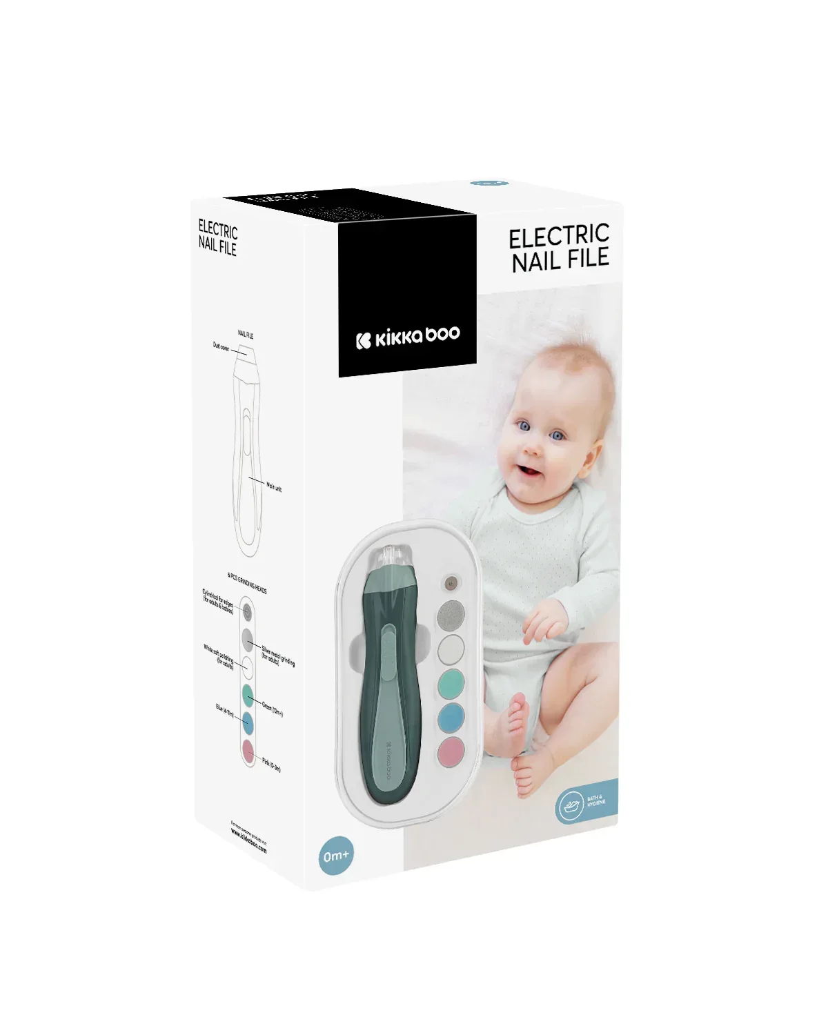 KikkaBoo® Baby Electric Nail Trimmer Set Beige - Image 6