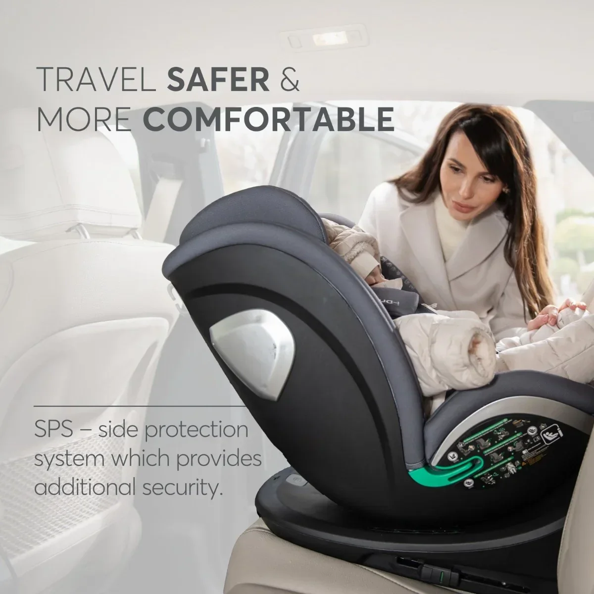 KikkaBoo® Car seat 360° i-Drive i-SIZE (40-150 cm) Black - Image 11