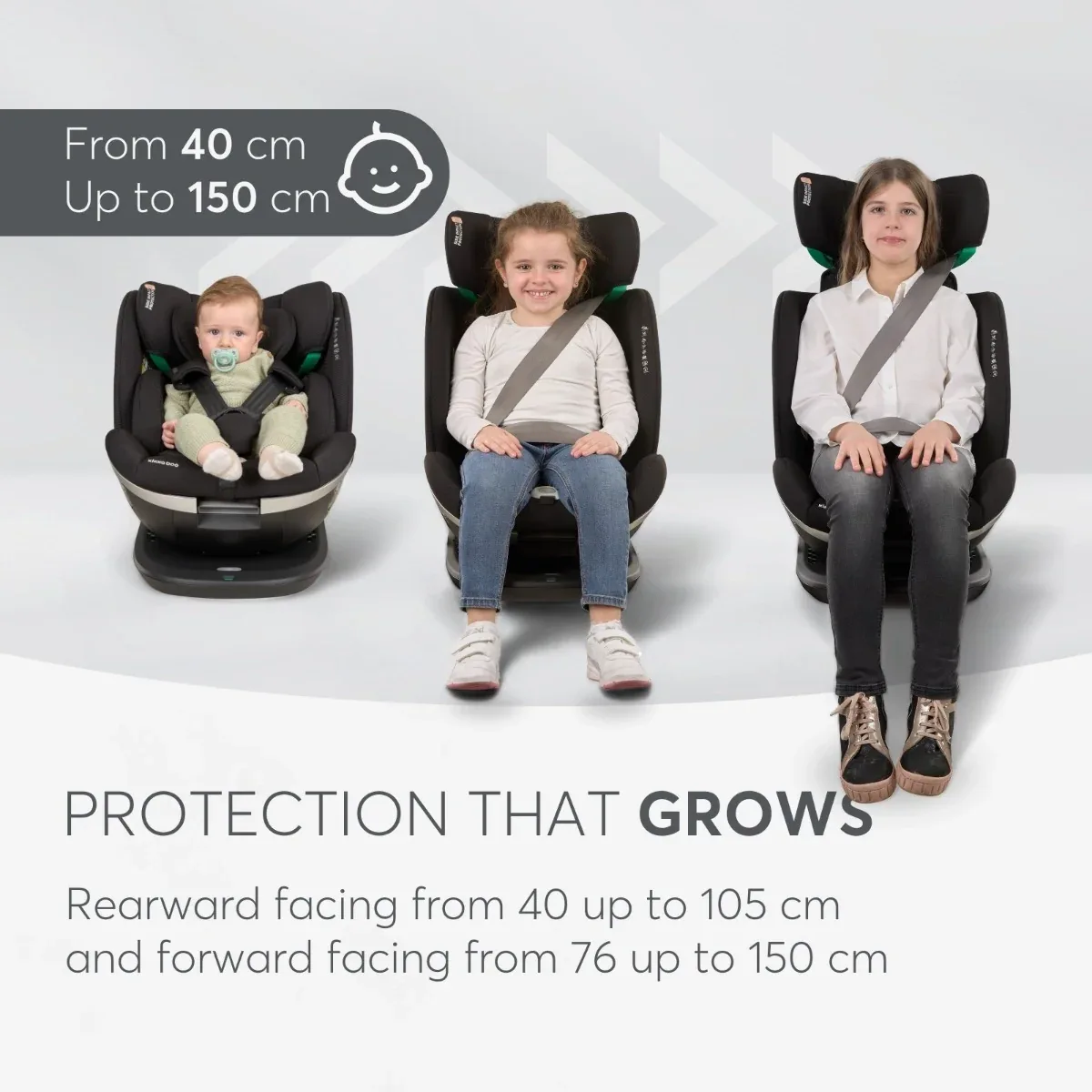KikkaBoo® Car seat 360° i-Drive i-SIZE (40-150 cm) Light Grey - Image 10