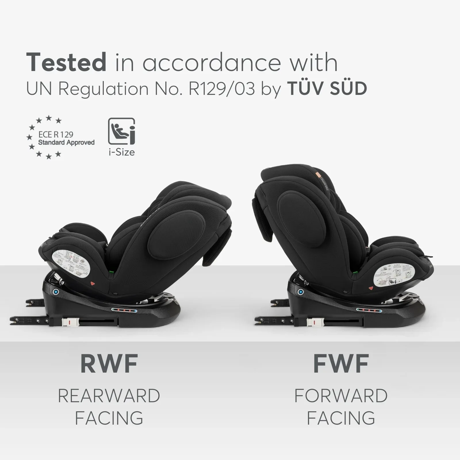 KikkaBoo® Car seat 360° i-Felix i-SIZE (40-150 cm) Black - Image 3