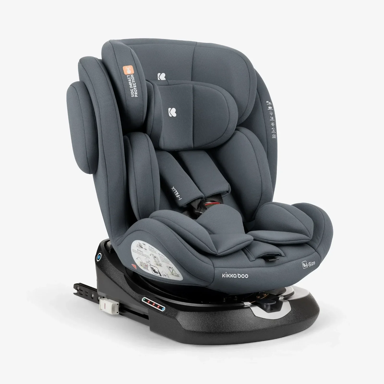 KikkaBoo® Car seat 360° i-Felix i-SIZE (40-150 cm) Dark Grey