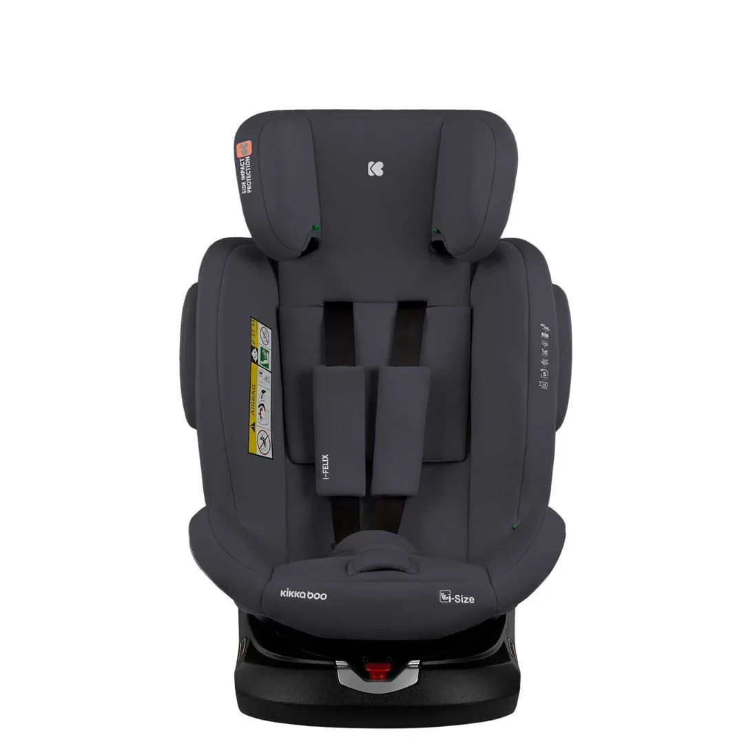 KikkaBoo® Car seat 360° i-Felix i-SIZE (40-150 cm) Dark Grey - Image 14