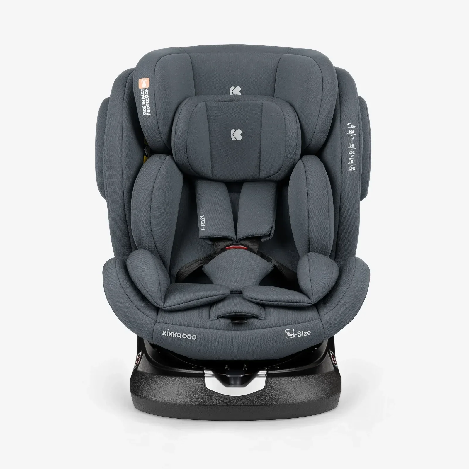 KikkaBoo® Car seat 360° i-Felix i-SIZE (40-150 cm) Dark Grey - Image 4