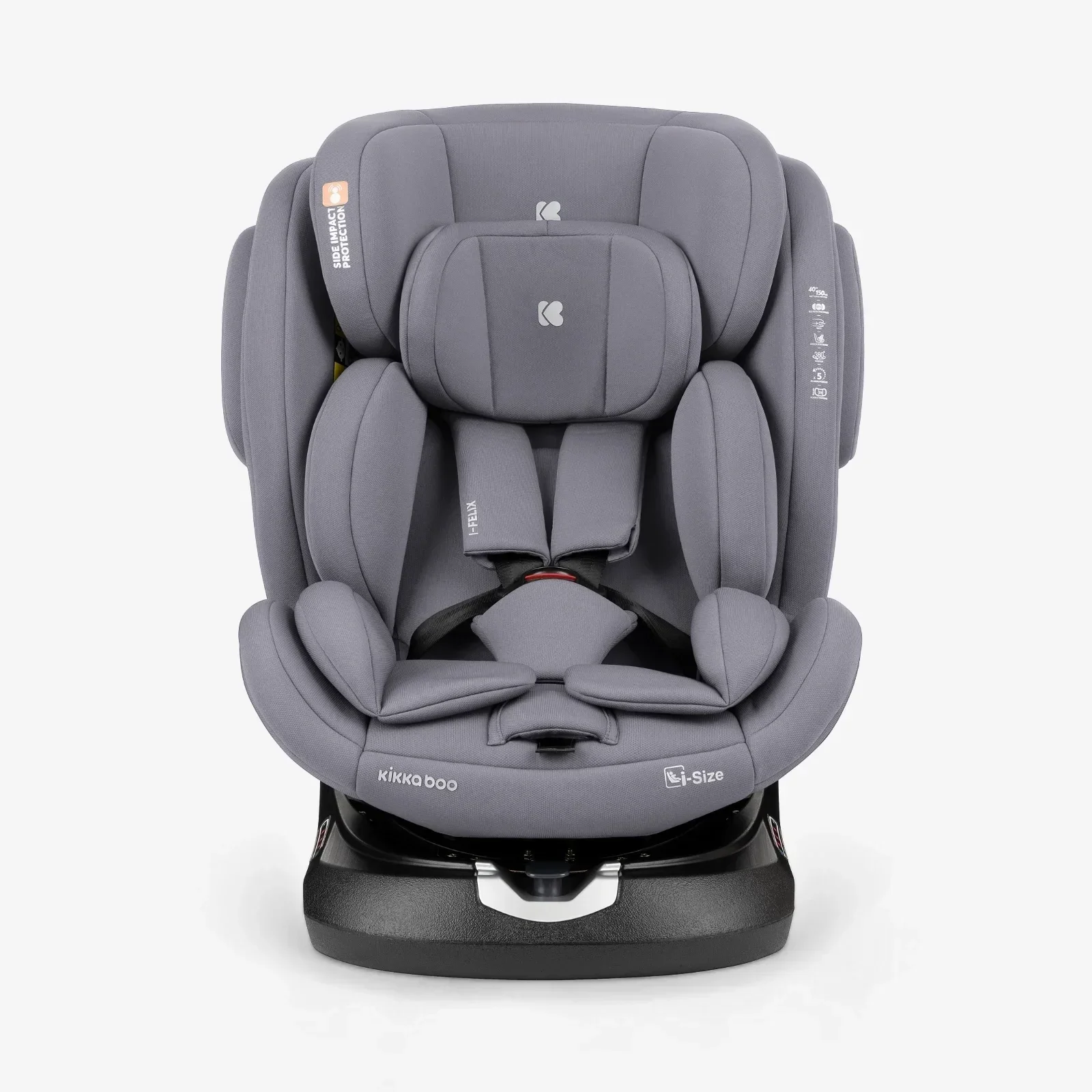KikkaBoo® Car seat 360° i-Felix i-SIZE (40-150 cm) Light Grey - Image 4