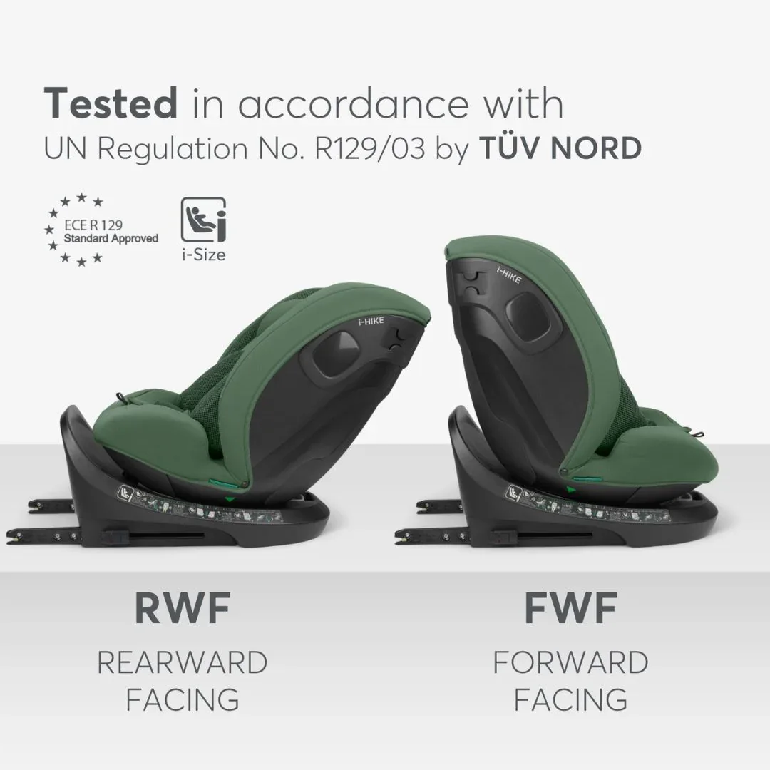 KikkaBoo® Car seat 360°  i-Hike i-SIZE (40-150 cm) Army Green 2025 - Image 7
