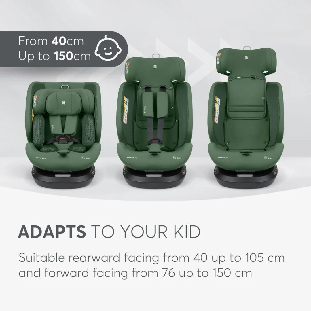 KikkaBoo® Car seat 360°  i-Hike i-SIZE (40-150 cm) Army Green 2025 - Image 8