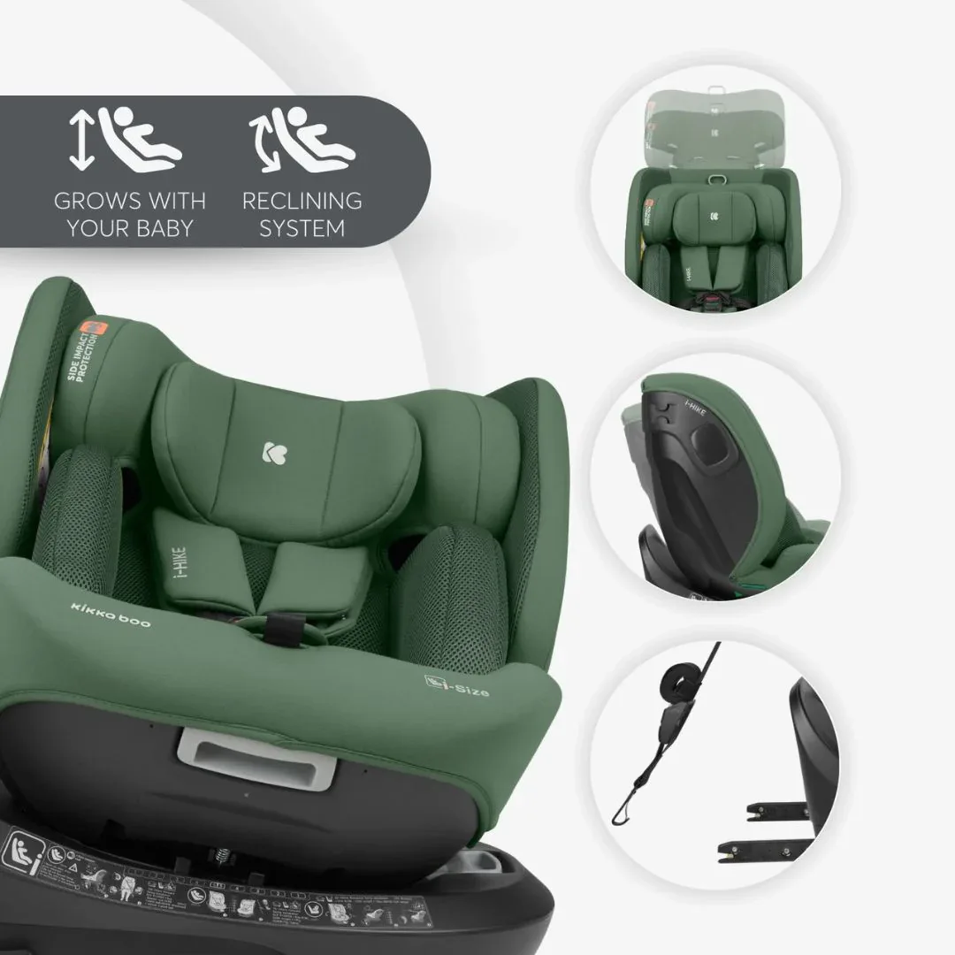 KikkaBoo® Car seat 360°  i-Hike i-SIZE (40-150 cm) Army Green 2025 - Image 9