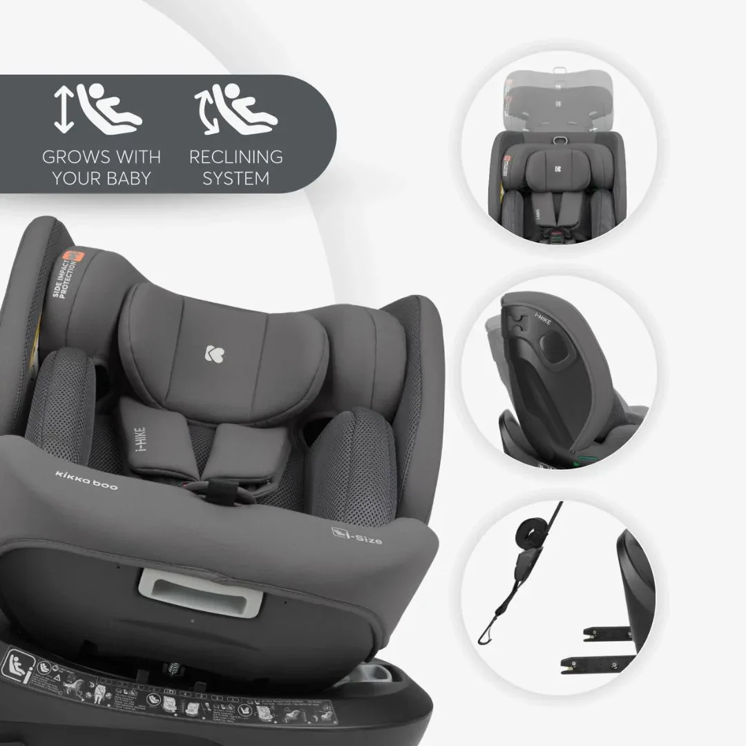 KikkaBoo® Car seat 360° i-Hike i-SIZE (40-150 cm) Dark Grey 2025 - Image 9