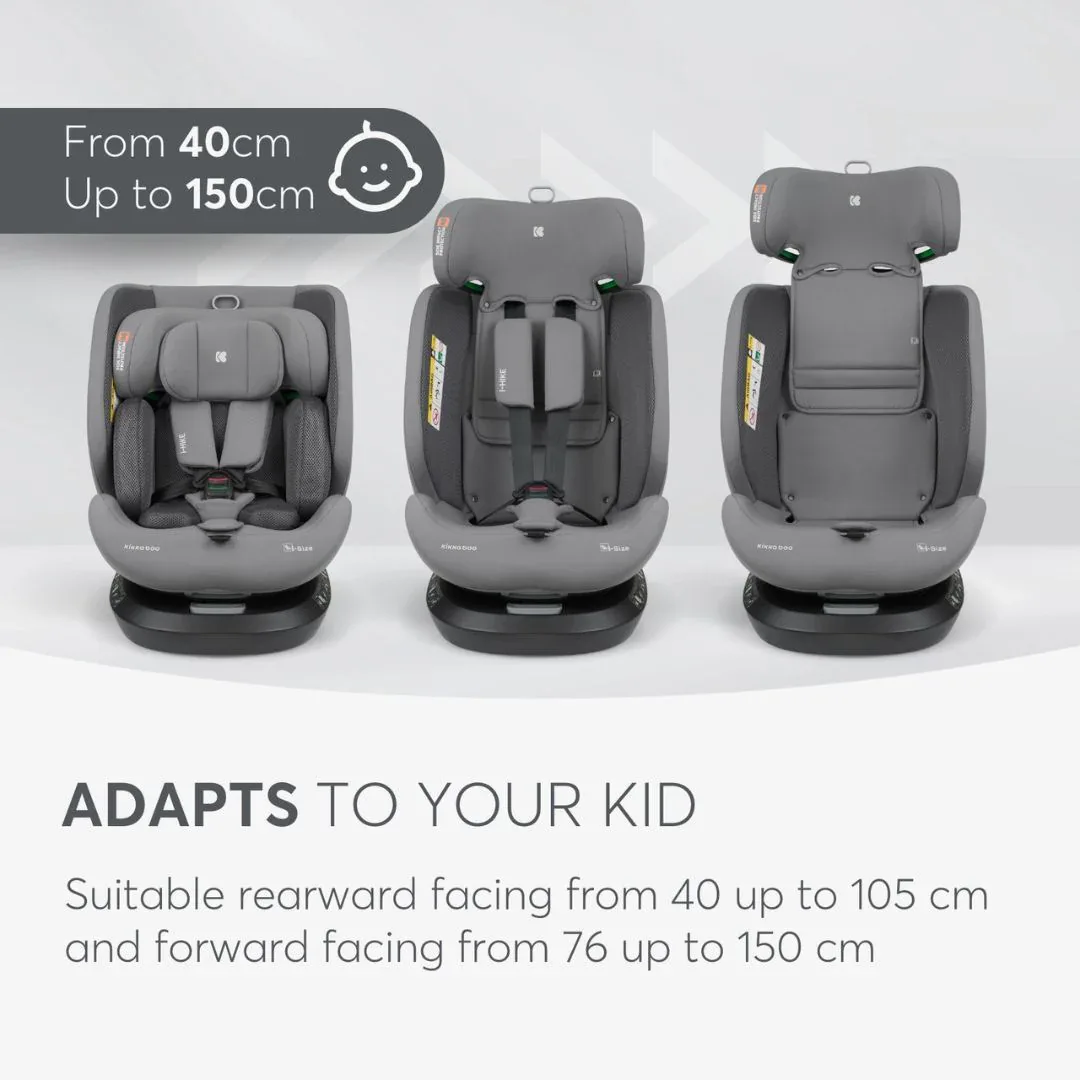 KikkaBoo® Car seat 360°  i-Hike i-SIZE (40-150 cm) Light Grey 2025 - Image 8