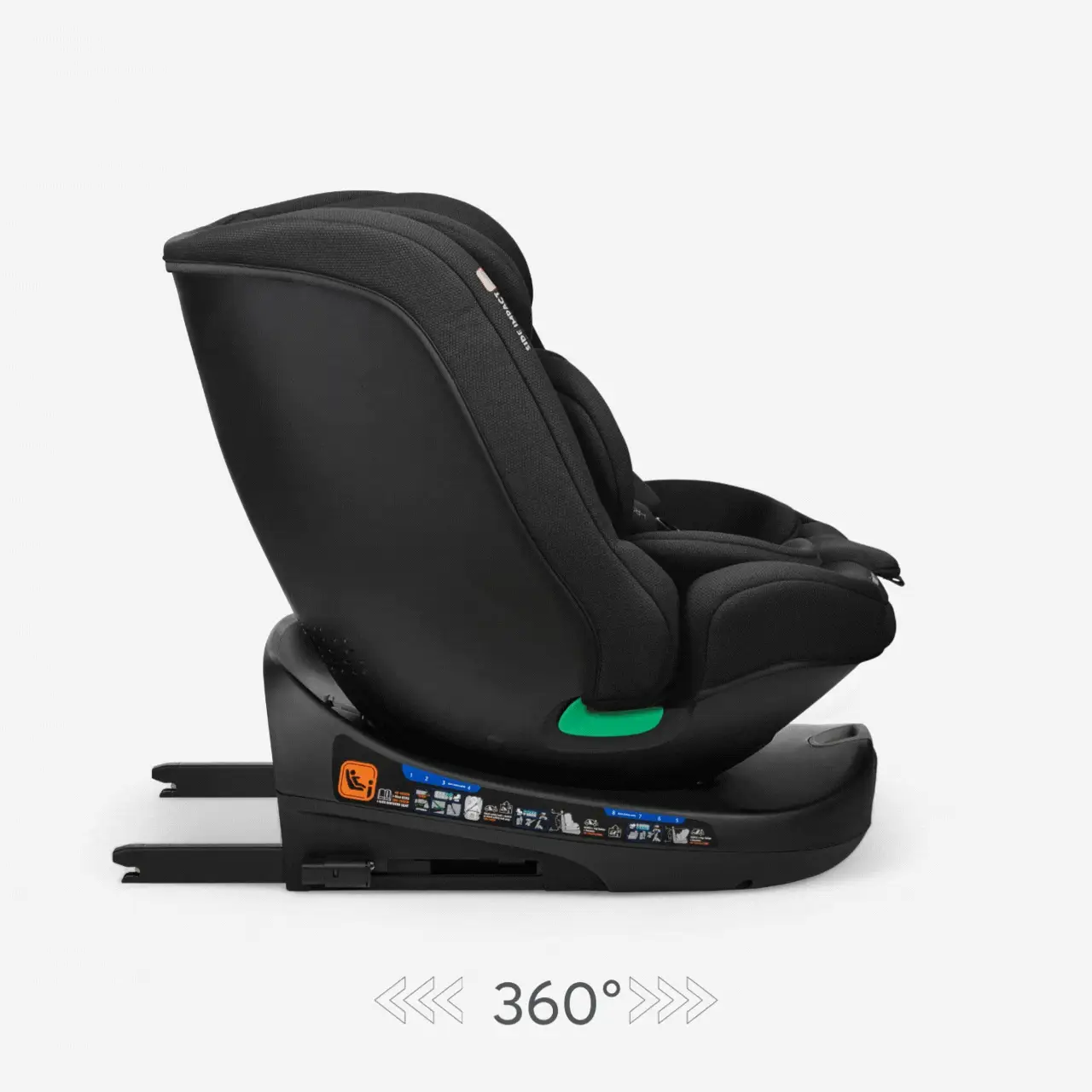 KikkaBoo® Car seat 360 i-Round i-SIZE (40-150 cm) Black - Image 3
