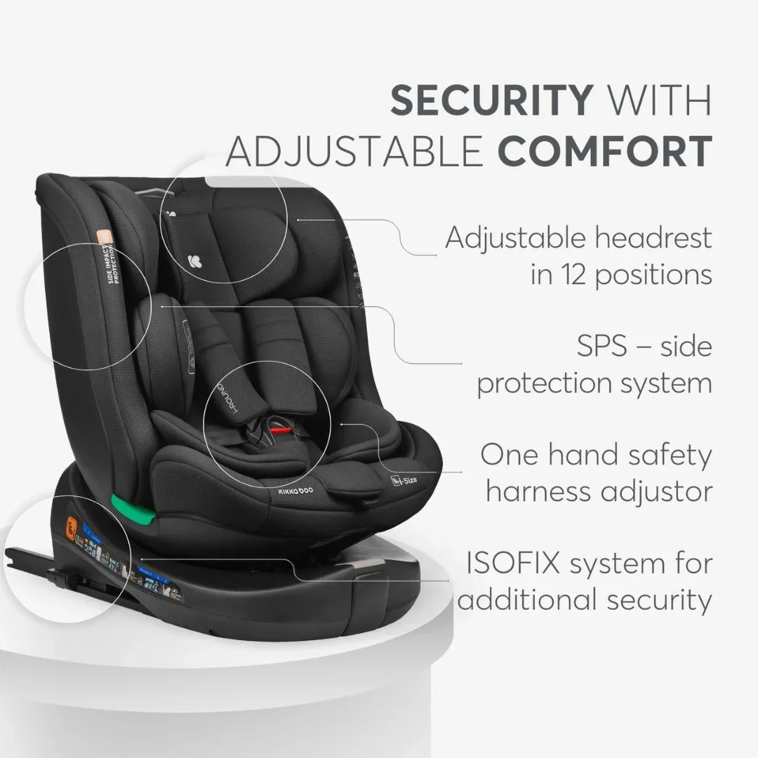 KikkaBoo® Car seat 360 i-Round i-SIZE (40-150 cm) Black - Image 7