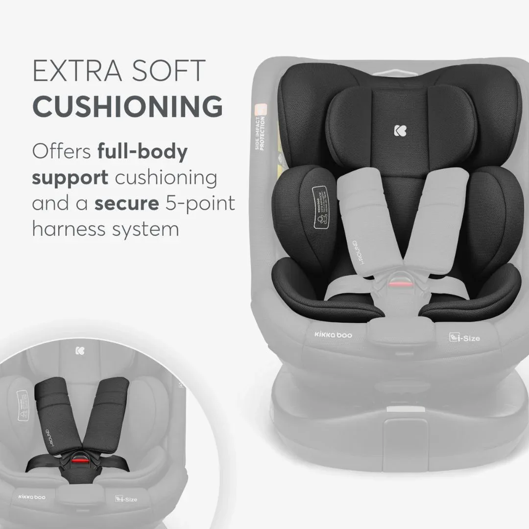 KikkaBoo® Car seat 360 i-Round i-SIZE (40-150 cm) Black - Image 9