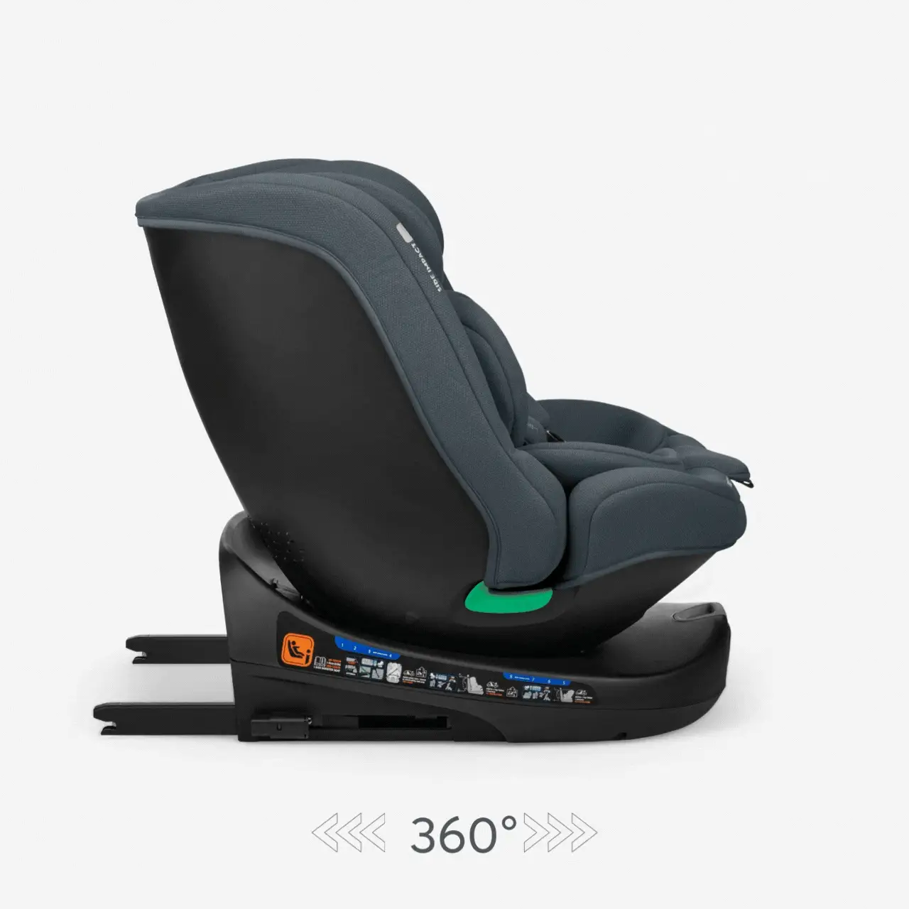 KikkaBoo® Car seat 360 i-Round i-SIZE (40-150 cm) Dark Grey - Image 3