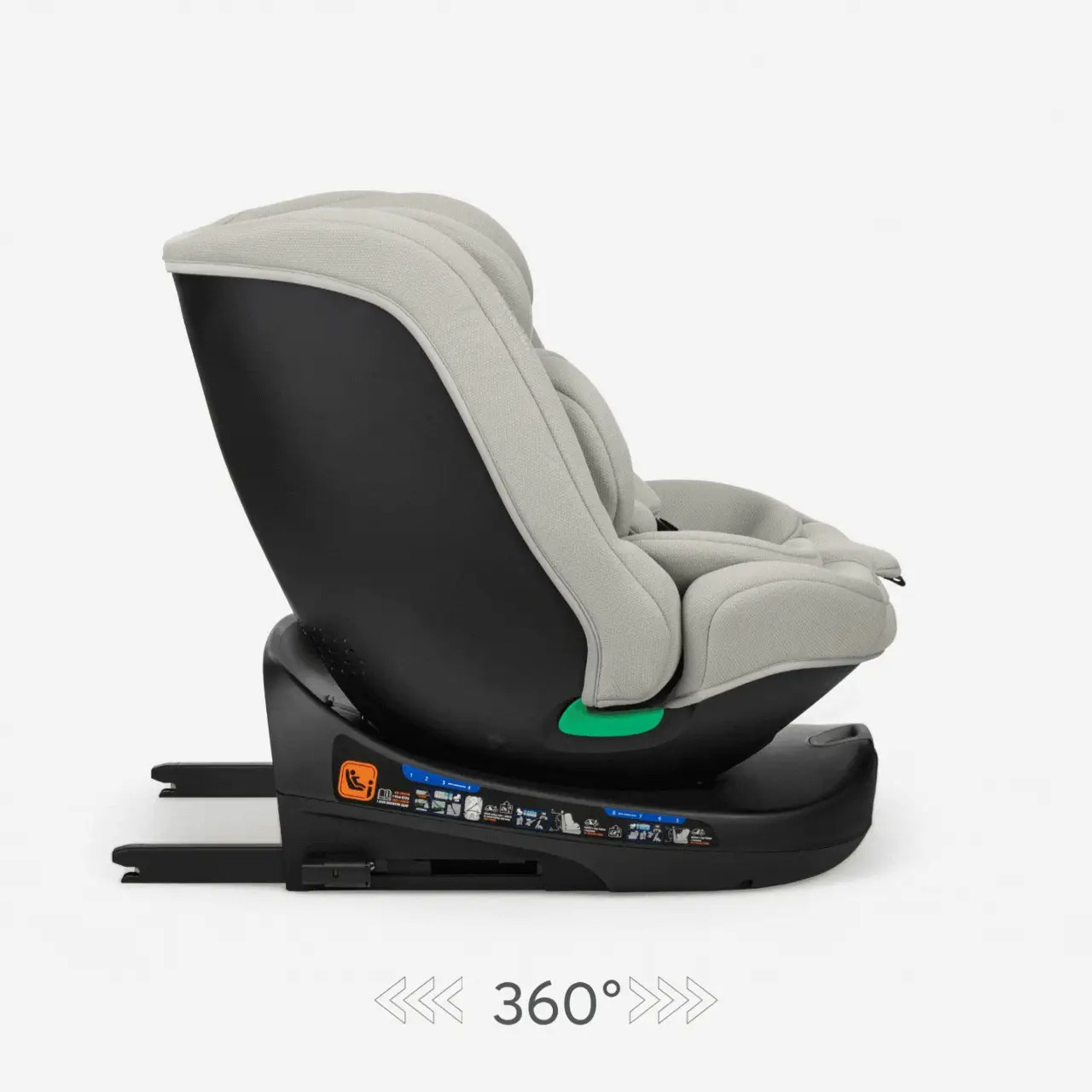 KikkaBoo® Car seat 360 i-Round i-SIZE (40-150 cm) Light Grey - Image 3