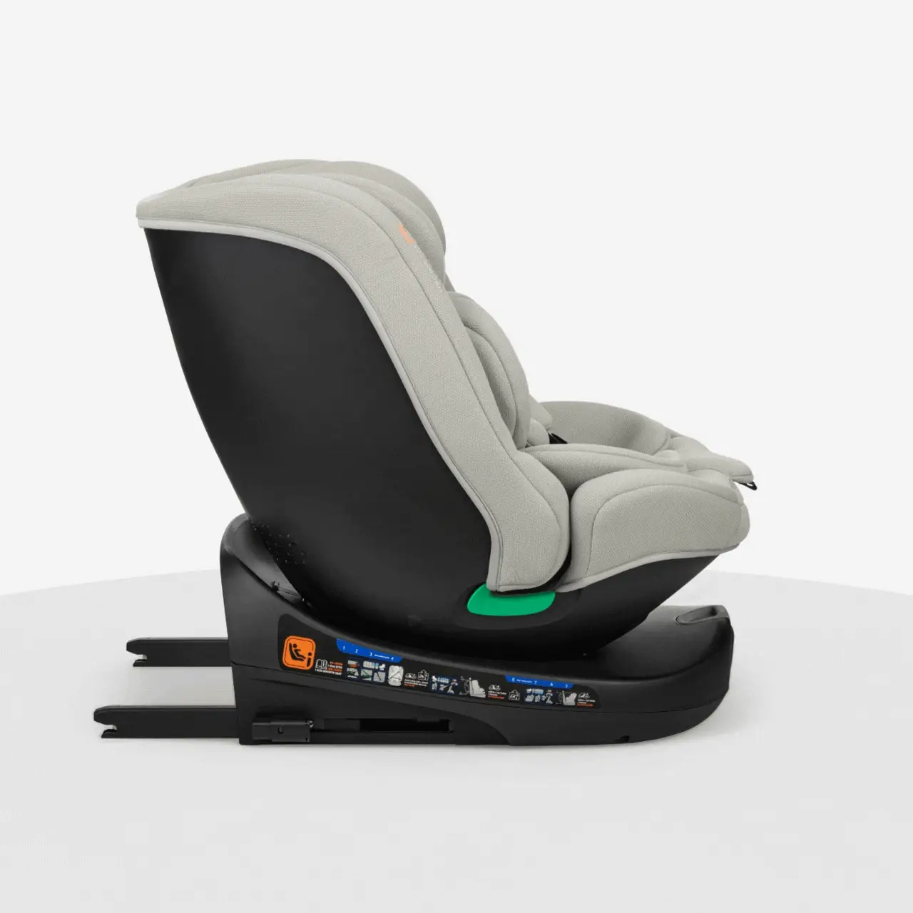 KikkaBoo® Car seat 360 i-Round i-SIZE (40-150 cm) Light Grey - Image 4