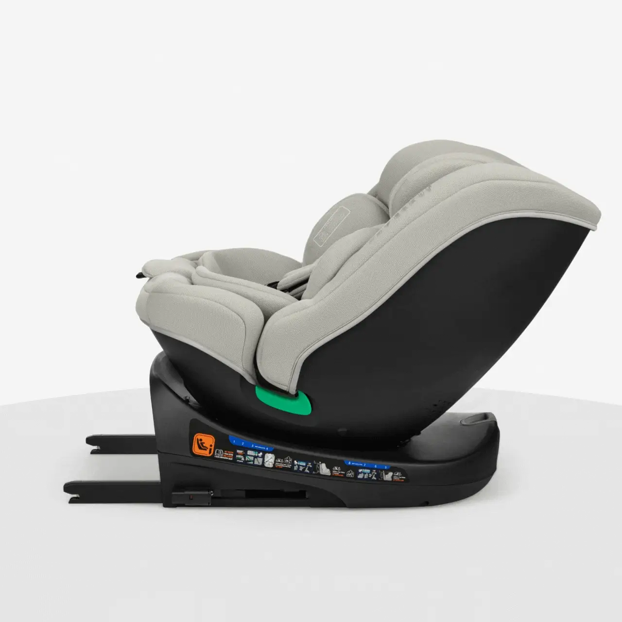 KikkaBoo® Car seat 360 i-Round i-SIZE (40-150 cm) Light Grey - Image 5