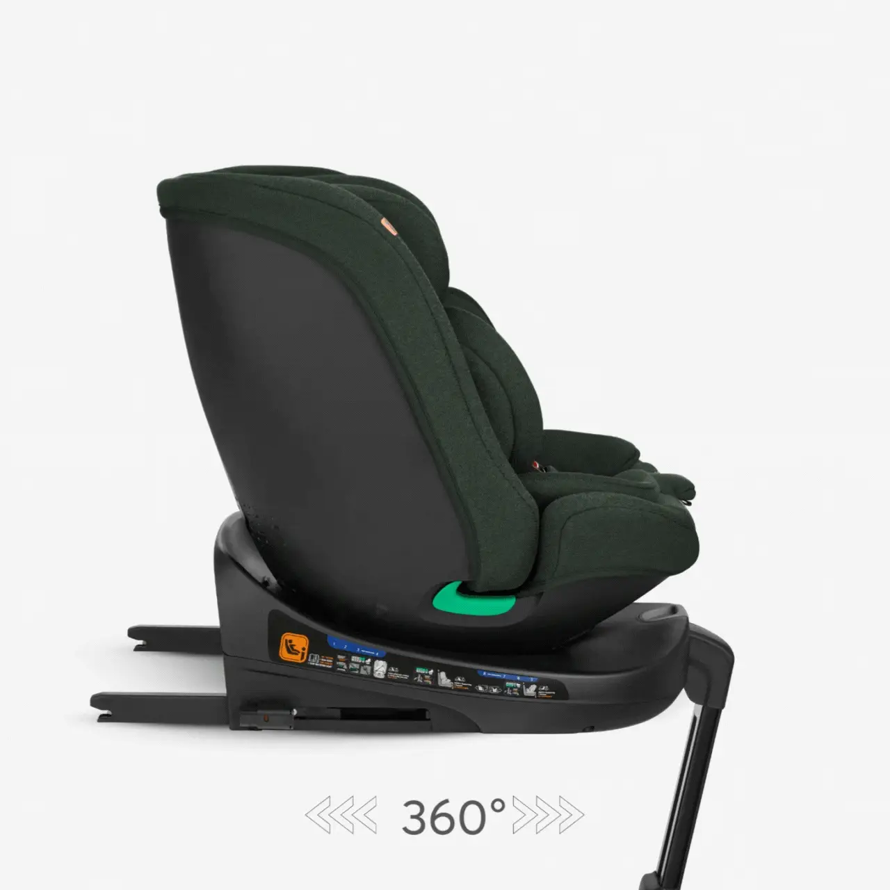KikkaBoo® Car seat 360 i-Secure i-SIZE (40-150 cm) Army Green - Image 3