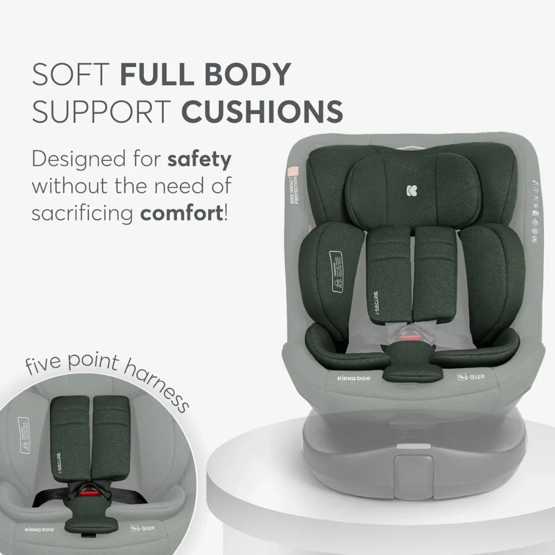 KikkaBoo® Car seat 360 i-Secure i-SIZE (40-150 cm) Army Green - Image 7