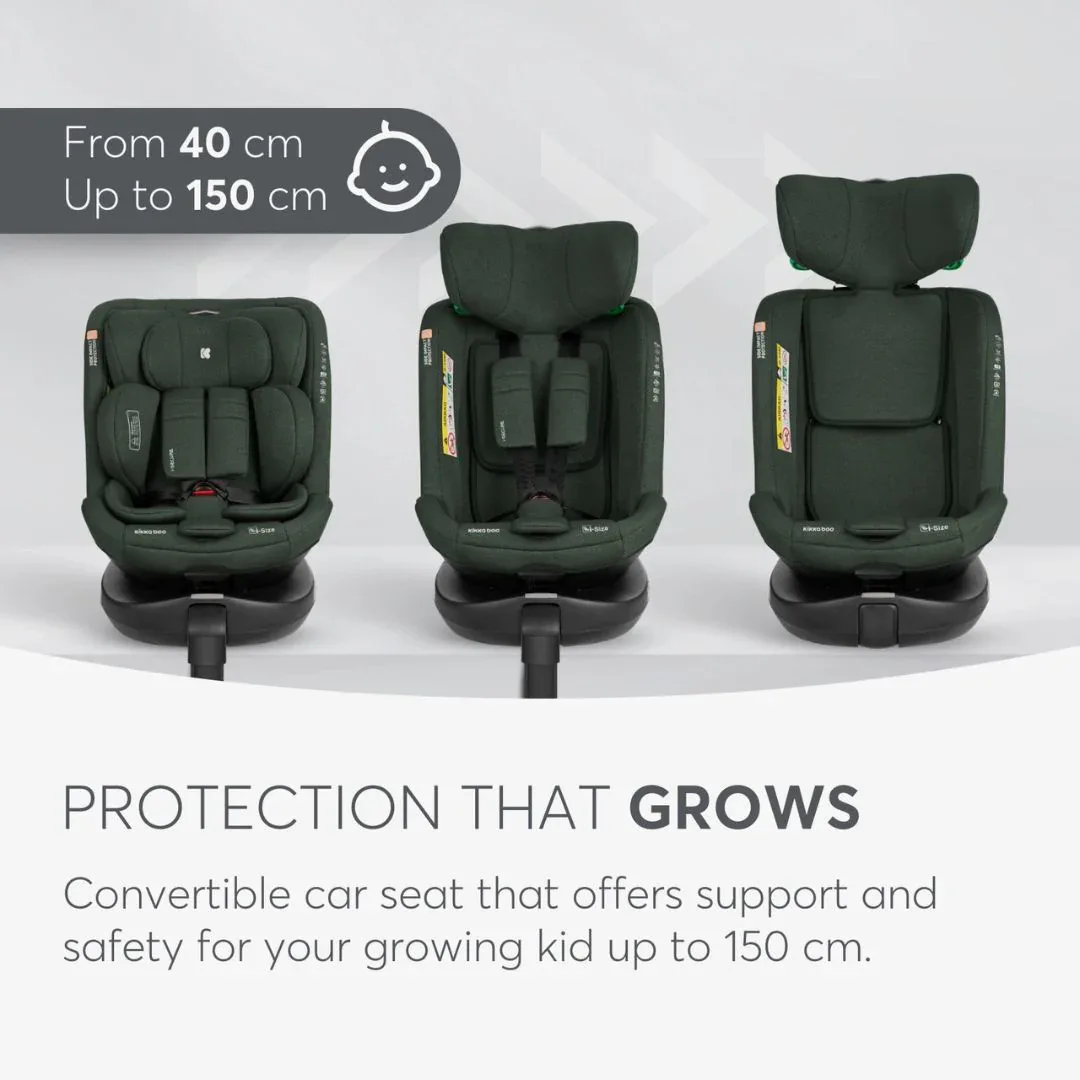 KikkaBoo® Car seat 360 i-Secure i-SIZE (40-150 cm) Army Green - Image 8